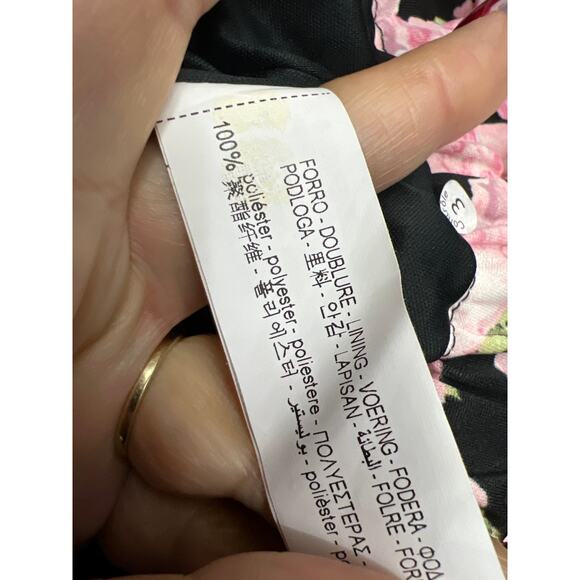 Zara Womens Jacket Full Zip Up Roses Flower Print Elastic Waist Jacket Size L - Picture 8 of 8